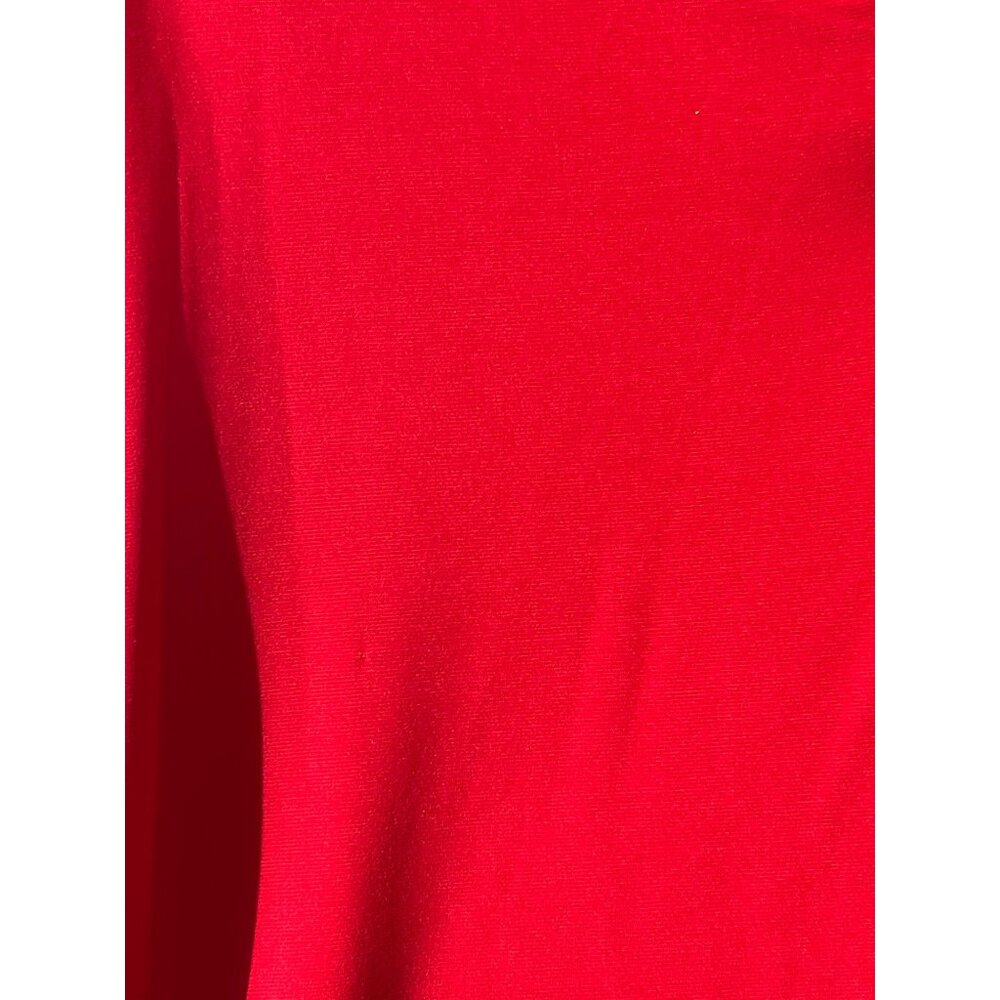 Anne Klein Red Sleeveless V-Neck Womens Top With Draped Collar Sz OX Flaws - Picture 7 of 11